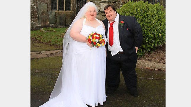 Fat man in hot sale wedding dress